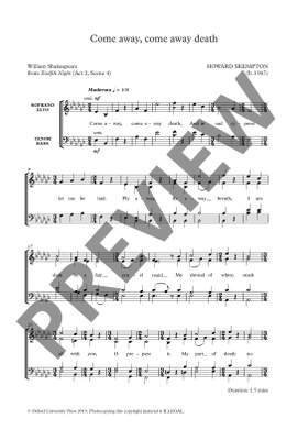 Skempton, Howard: Come away, come away death