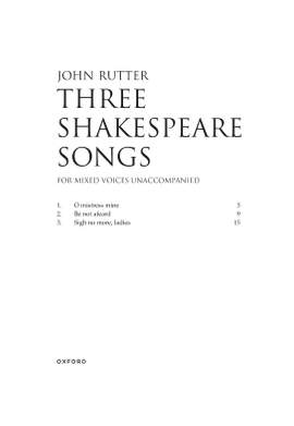Rutter, John: Three Shakespeare Songs
