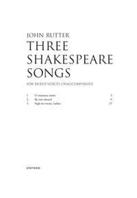 Rutter, John: Three Shakespeare Songs