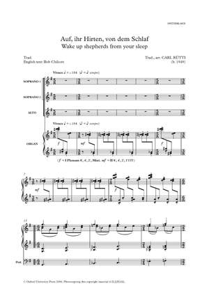 Rütti, Carl: Auf, ihr Hirten, von dem Schlaf (Wake up shepherds from your sleep)