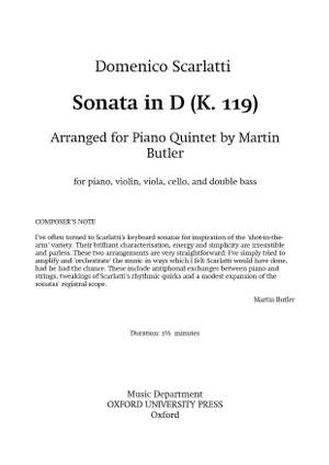 Scarlatti, Domenico and Butler, Martin: Sonata in D (K. 119)