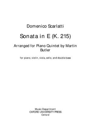 Scarlatti, Domenico and Butler, Martin: Sonata in E (K. 215)