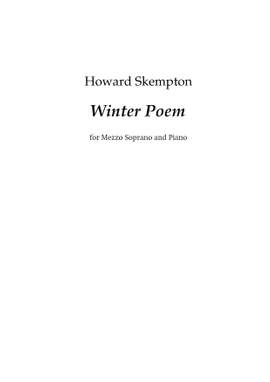 Skempton, Howard: Winter Poem