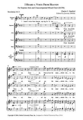 Stanford, Charles: I heard a voice from heaven