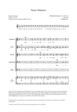 Tallis, Thomas: Nunc Dimittis