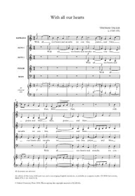 Tallis, Thomas: With all our hearts