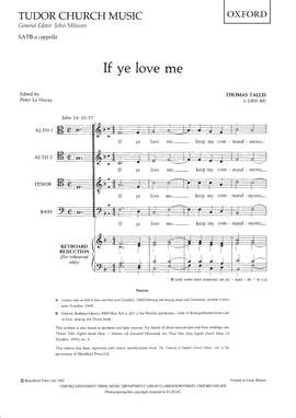 Tallis, Thomas/le Huray, Peter: If ye love me