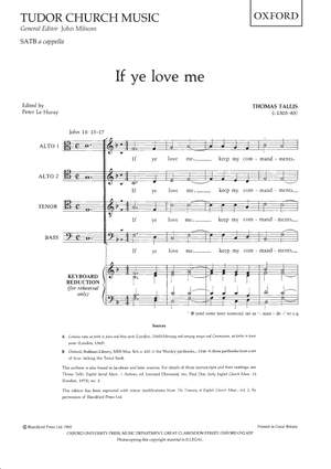 Tallis, Thomas/le Huray, Peter: If ye love me