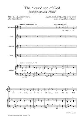 Vaughan Williams, Ralph/Leavitt, John: The blessed son of God