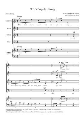 Walton, William and Williams, Roderick: 'Un'-Popular Song