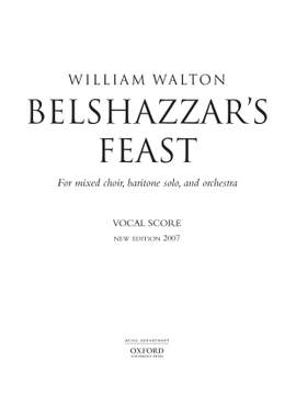 Walton, William/Bedford, Steuart: Belshazzar's Feast