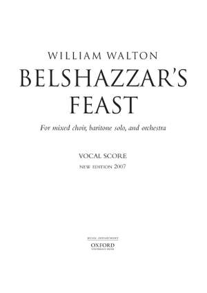 Walton, William/Bedford, Steuart: Belshazzar's Feast