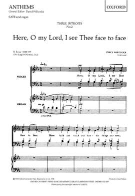 Whitlock, Percy: Here, O my Lord, I see Thee face to face