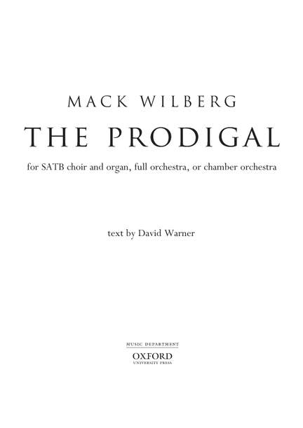 Wilberg, Mack: The Prodigal