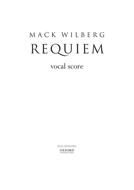 Wilberg, Mack: Requiem
