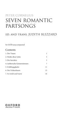 Cornelius, Peter: Seven Romantic Partsongs