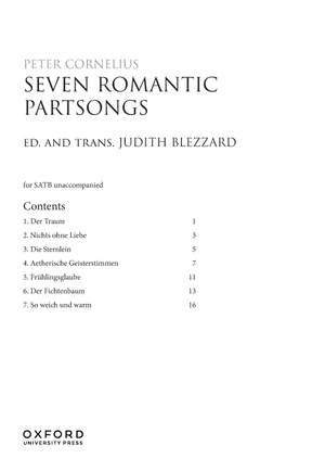 Cornelius, Peter: Seven Romantic Partsongs