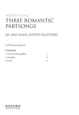 Franz, Robert: Three Romantic Partsongs