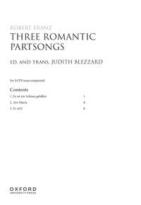 Franz, Robert: Three Romantic Partsongs