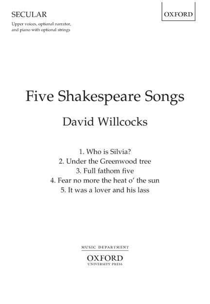 Willcocks, David: Five Shakespeare Songs