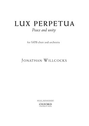 Willcocks, Jonathan: Lux perpetua