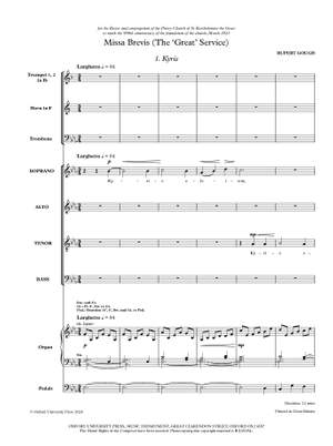 Gough, Rupert: Missa Brevis
