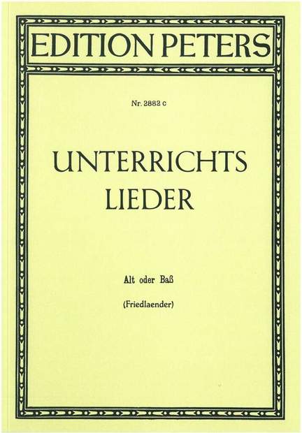 Unterrichtslieder für Alt oder Bass