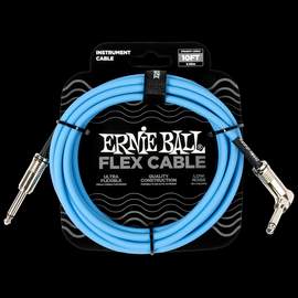 Ernie Ball Flex Instrument Cable Straight/Angled 10ft - Blue