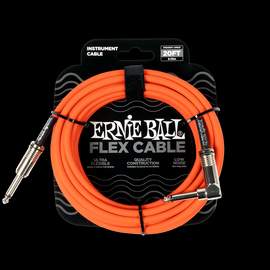 Ernie Ball Flex Instrument Cable Straight/Angled 20ft - Orange