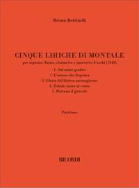 Bruno Bettinelli: Cinque liriche di Montale