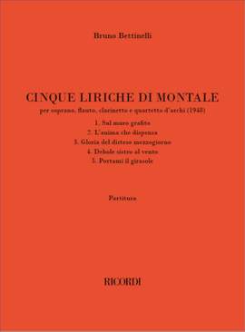 Bruno Bettinelli: Cinque liriche di Montale
