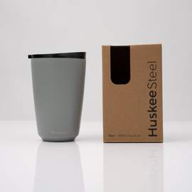 12x 12oz HuskeeSteel Cup & Lid - Slate