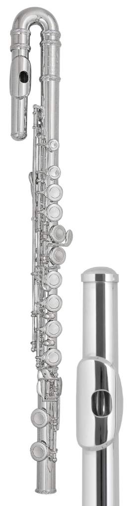 Trevor James 10XE-P Flute Outfit - Curved & Straight Heads. CS 925 Silver 'Traditional' Lip Plate and Riser
