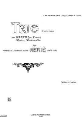 Renié, H: Trio B flat major
