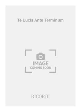 Giampaolo Testoni: Te Lucis Ante Terminum