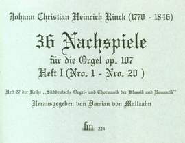 Rinck, J C H: Nachspiele 1 op. 107 Vol. 1