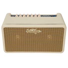 Vintage retro 25 amplifier with dsp - vintage white