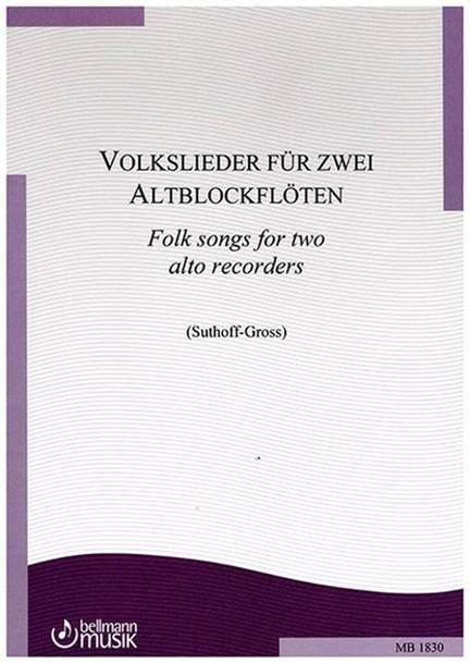 Volkslieder für zwei Altblockfloten