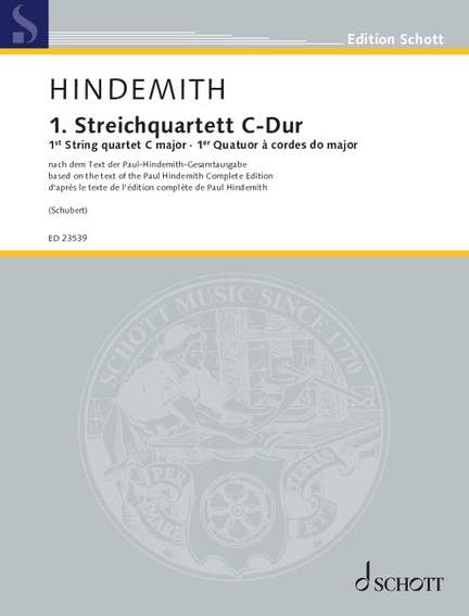Hindemith, Paul: 1st String quartet C major op. 2