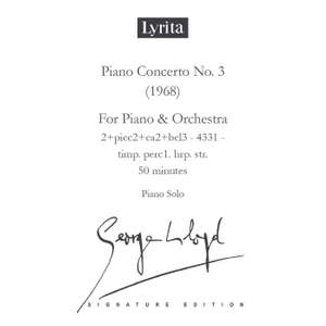 George Lloyd: Piano Concerto No. 3 - Piano Score