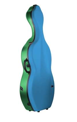 BAM Bonbon Hightech Cello Case With Wheels Blue/Green