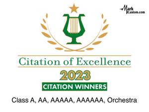 2023 Citation of Excellence: Band Class A, AA, AAAAA, AAAAAA and Orchestra