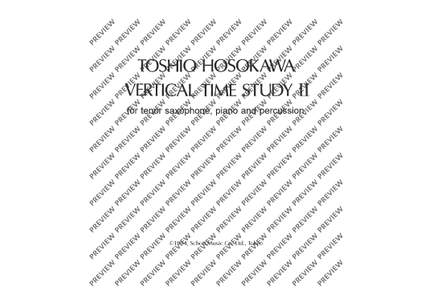 Hosokawa, T: Vertical Time Study II