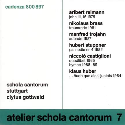 Atelier Schola Cantorum Vol. 7