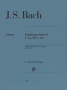 Bach, J S: Englische Suite 4 F major BWV 809