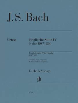 Bach, J S: Englische Suite 4 F major BWV 809