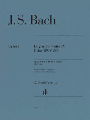 Bach, J S: English Suite 4 BWV 809