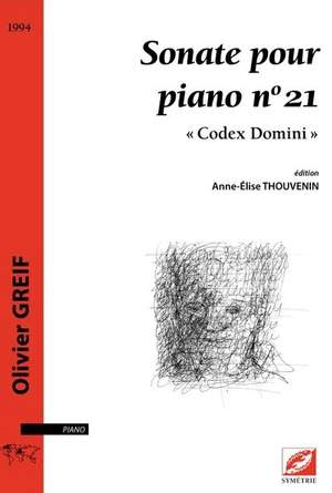 Greif, O: Sonate pour piano 21 op. 303