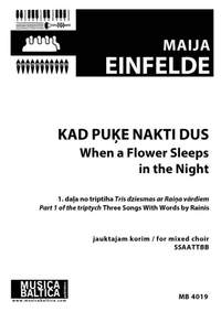 Maija Einfelde: Kad puķe nakti dus