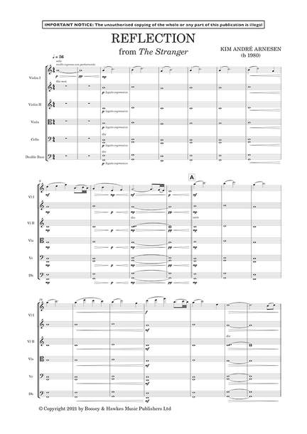 Arnesen, Kim André: Reflection (from The Stranger) (for string orchestra)